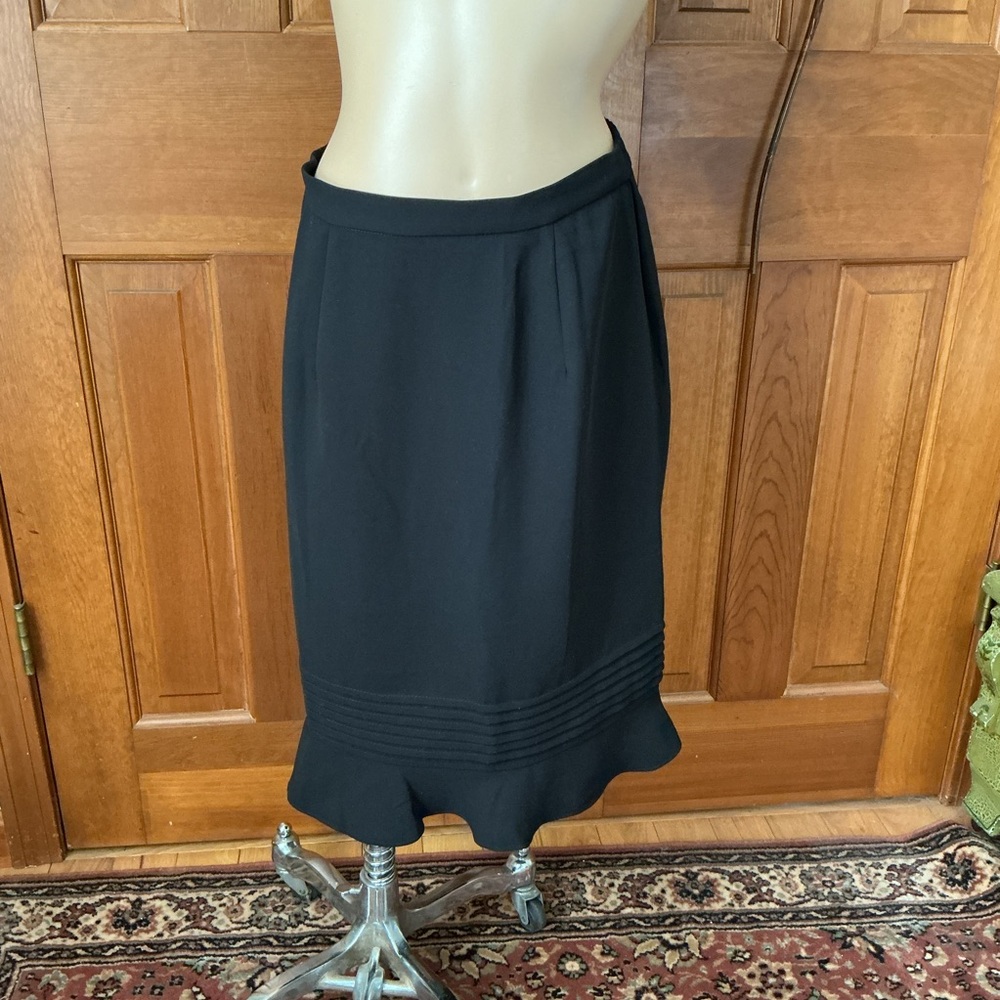 KS Collection Black Midi Skirt a kardashian brand